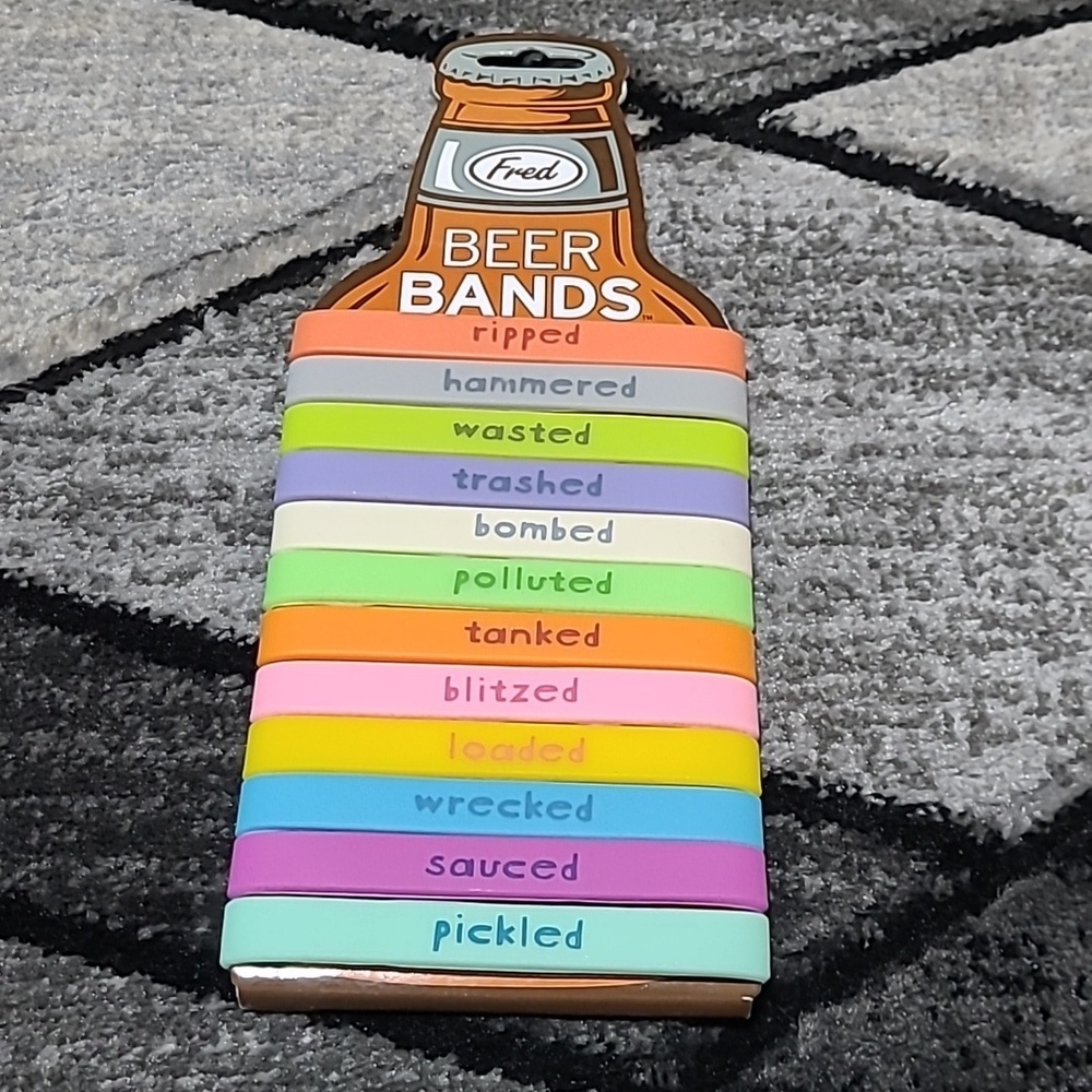 FRED FUNNY BEER BANDS BRACELETS GIFTS